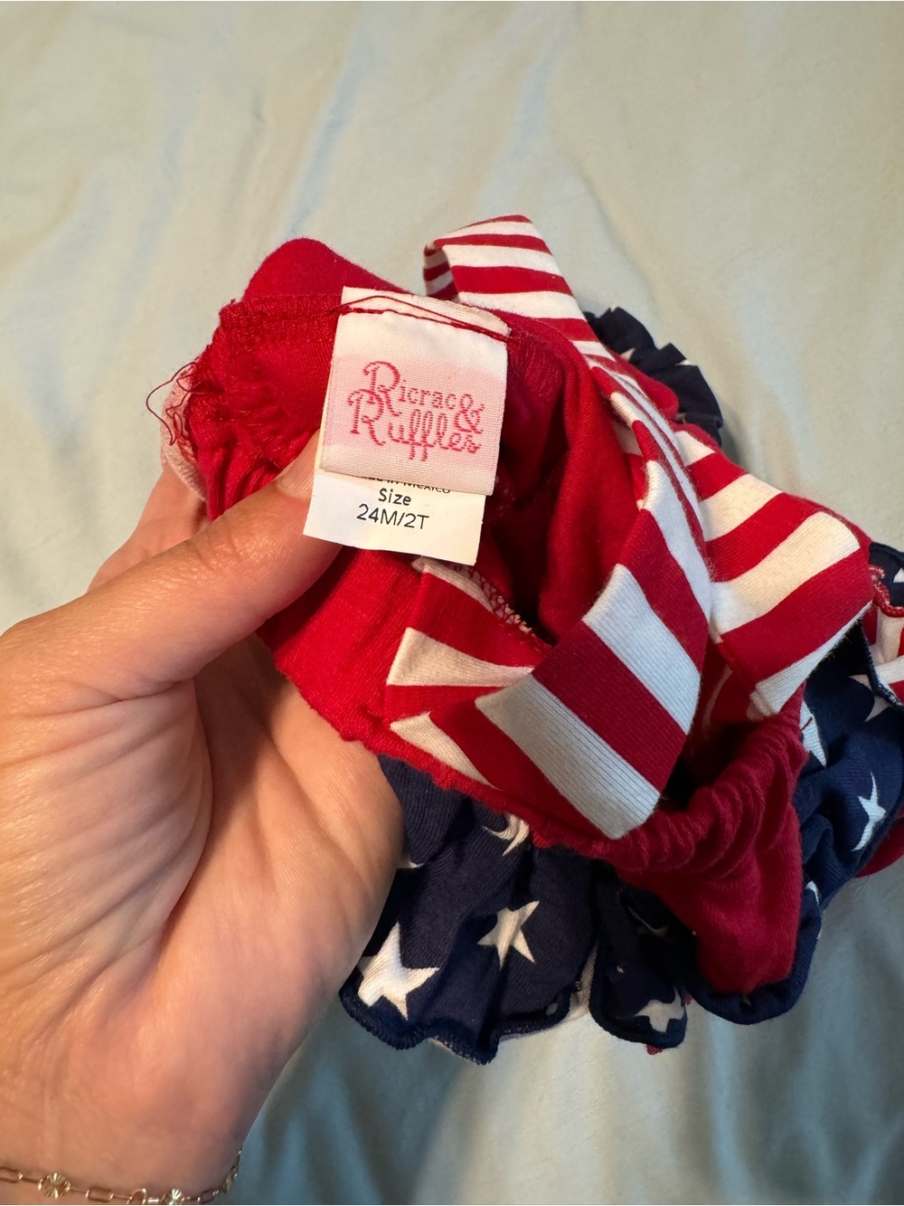 Ricrac & Ruffles - Baby Red Nautical Romper with Navy Trim - Kids Accessories - Picture 4 of 4